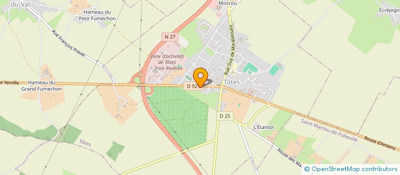 localisation de l'entreprise SCI LA PLAINE  TOTES