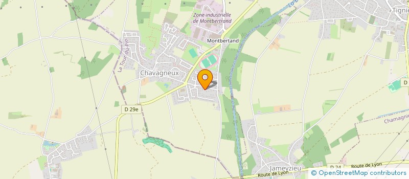 localisation de l'entreprise SCI LA PLAINE  CHARVIEU-CHAVAGNEUX