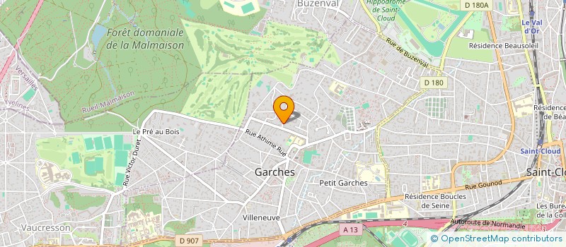 localisation de l'entreprise SCI LA PLANCHA SUR LE TOIT à GARCHES