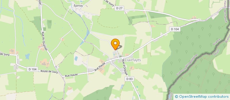 localisation de l'entreprise SCI LA PLANCHETTE  CLAIRFAYTS