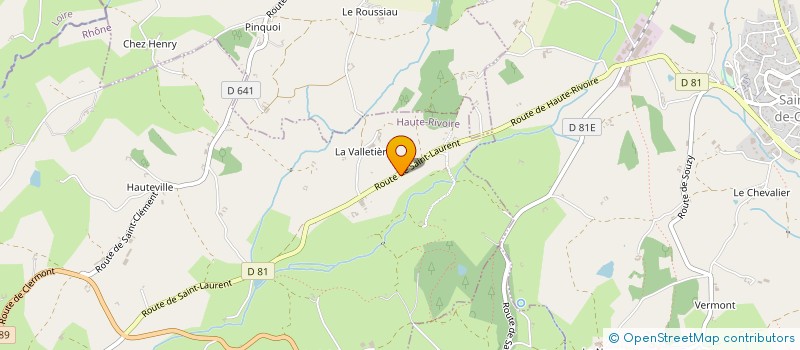 localisation de l'entreprise SCI LA PLUCHONNIERE  HAUTE-RIVOIRE