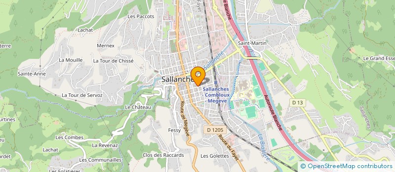 localisation de l'entreprise SCI LA POLICLINIQUE à SALLANCHES