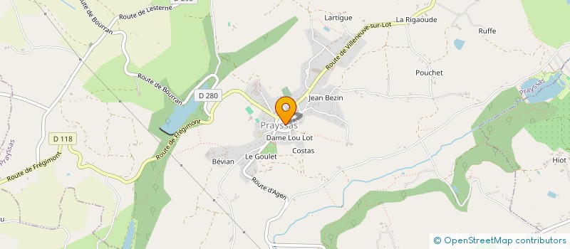 localisation de l'entreprise SCI LA PORTE DU FOURAT à PRAYSSAS