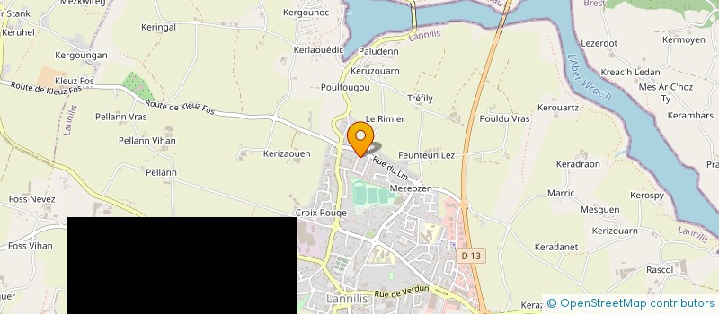 localisation de l'entreprise SCI LA POTERIE  LANNILIS