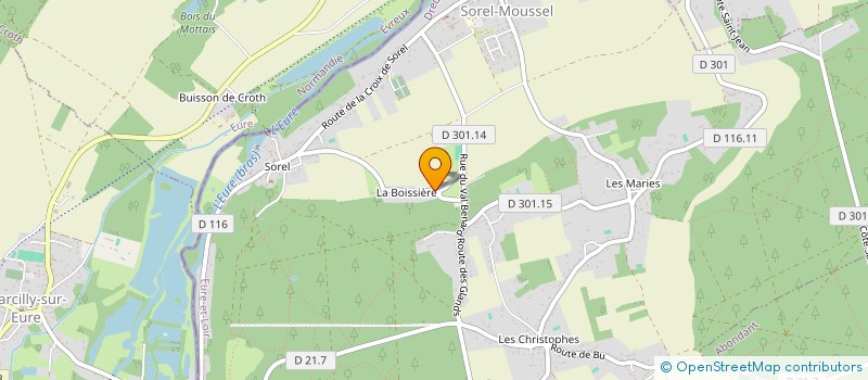 localisation de l'entreprise SCI LA POUSSARDERIE à SOREL-MOUSSEL