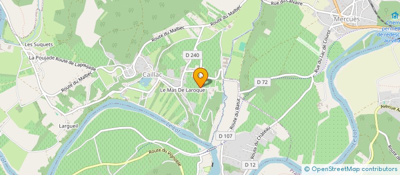 localisation de l'entreprise SCI LA PRADASSE  CAILLAC