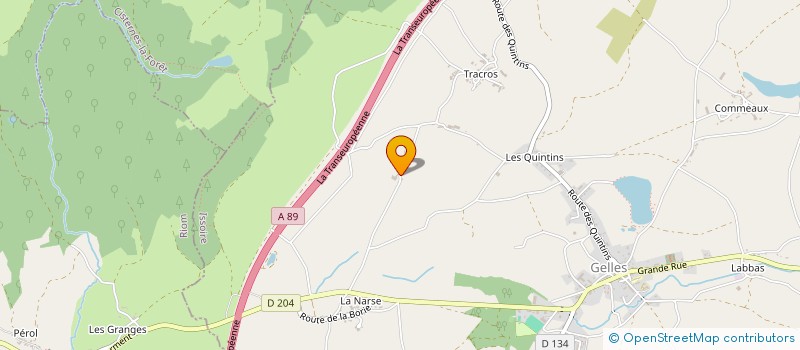 localisation de l'entreprise SCI LA PRADE  GELLES