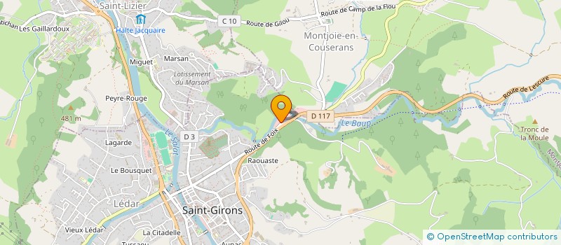 localisation de l'entreprise SCI LA PRADE à SAINT-GIRONS