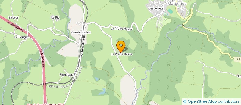 localisation de l'entreprise SCI LA PRADE BASSE à RUYNES-EN-MARGERIDE