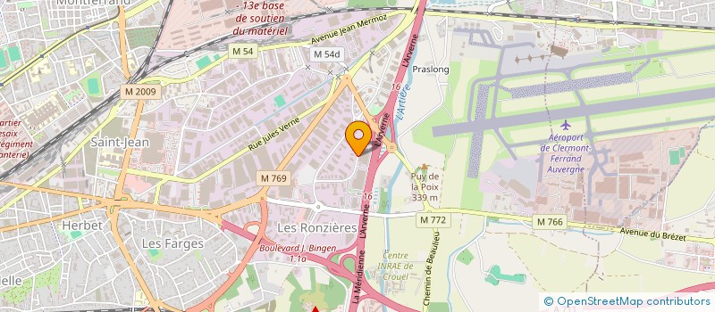 localisation de l'entreprise SCI LA PRADELLE  CHAMALIERES