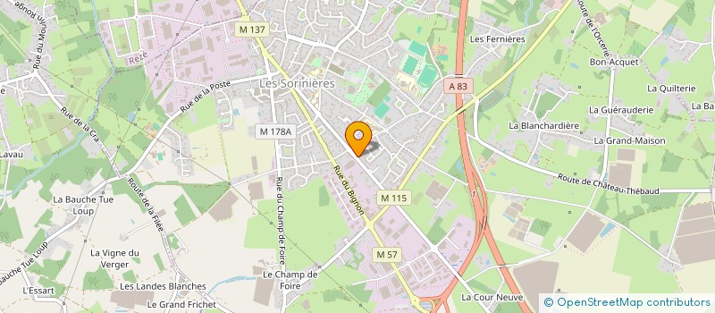 localisation de l'entreprise SCI LA PREE-CHAMP FLEURY  LES SORINIERES