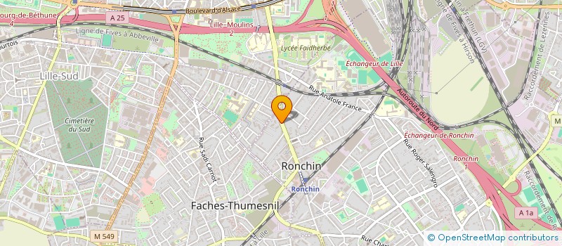 localisation de l'entreprise SCI LA PSAUDIERE  RONCHIN