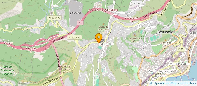 localisation de l'entreprise SCI LA PUADA 2 à LA TURBIE
