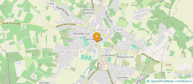 localisation de l'entreprise SCI LA QUENOTTERIE  FRONTON