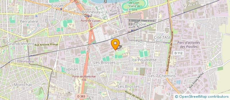 localisation de l'entreprise SCI LA RAYONNE  VILLEURBANNE