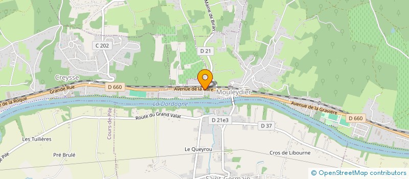 localisation de l'entreprise SCI LA REBIERE à MOULEYDIER
