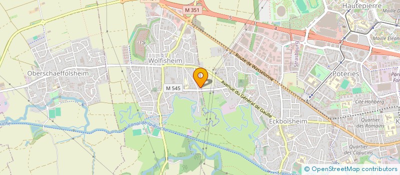 localisation de l'entreprise SCI LA RECOISE  WOLFISHEIM