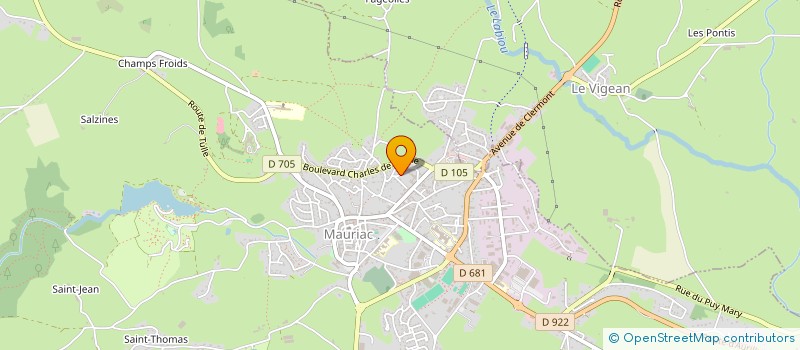 localisation de l'entreprise SCI LA REDONDE à MAURIAC