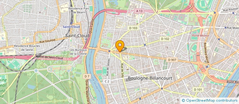 localisation de l'entreprise SCI LA REINE SILLY à BOULOGNE-BILLANCOURT