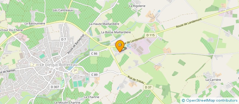 localisation de l'entreprise SCI LA REMAUDIERE  LE LOROUX-BOTTEREAU