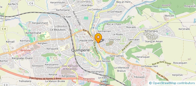 localisation de l'entreprise SCI LA RENARDE à QUIMPERLE