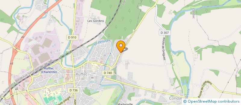 localisation de l'entreprise SCI  LA RENARDIERE 1  RUFFEC