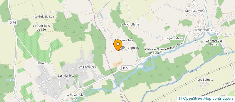 localisation de l'entreprise SCI LA RENARDIERE  MONTEAUX