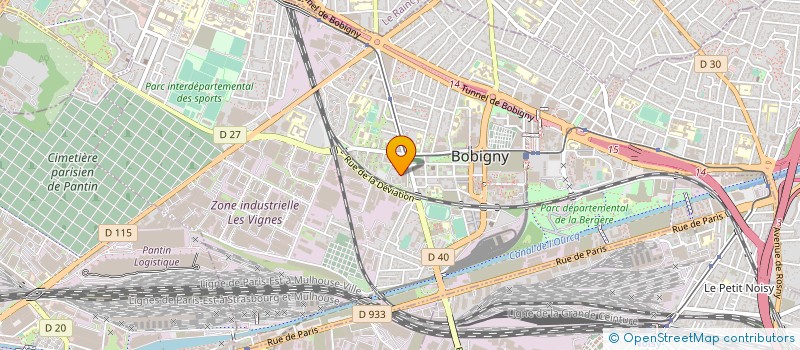 localisation de l'entreprise SCI LA RENARDIERE  BOBIGNY