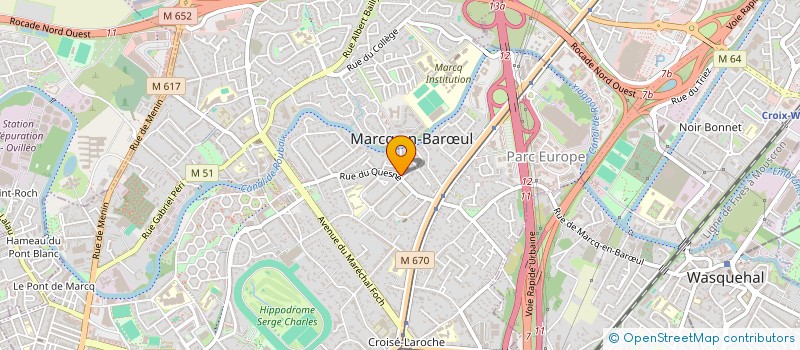 localisation de l'entreprise SCI  LA RENARDIERE à MARCQ-EN-BARŒUL