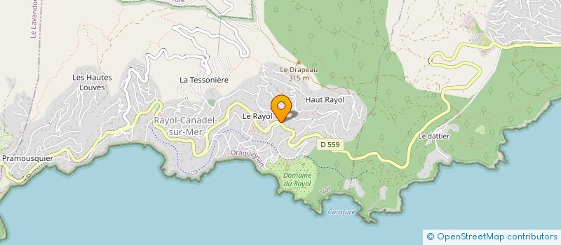 localisation de l'entreprise SCI LA RENAUDIERE à RAYOL-CANADEL-SUR-MER