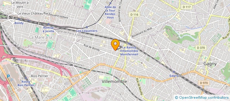 localisation de l'entreprise SCI LA RESIDENCE DU BOURGET à VILLEMOMBLE