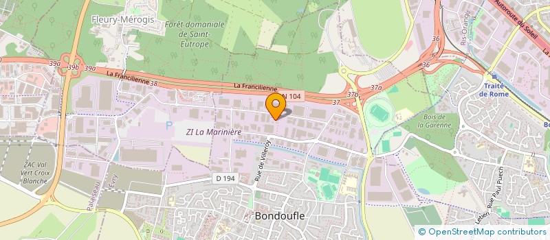 localisation de l'entreprise SCI LA REUSSITE  BONDOUFLE