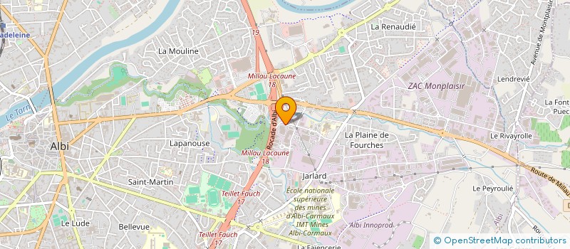 localisation de l'entreprise SCI LA REVELOISE 31 à ALBI