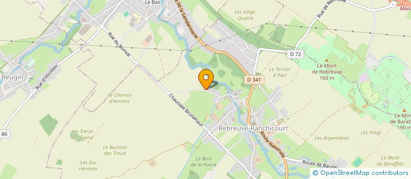 localisation de l'entreprise SCI LA REVOLTE  REBREUVE-RANCHICOURT