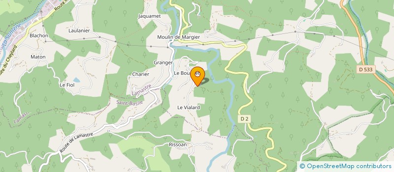 localisation de l'entreprise SCI LA RIAILLE  LAMASTRE