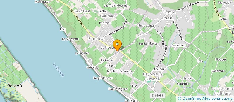 localisation de l'entreprise SCI LA RIDOISE  GAURIAC