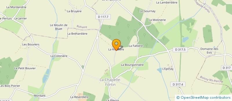 localisation de l'entreprise SCI LA RIVETIERE à LA CHAPELLE FORTIN
