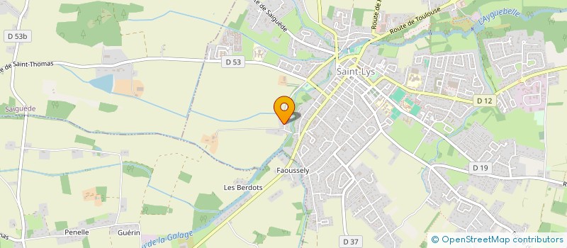 localisation de l'entreprise SCI LA RIVIERE  SAINT-LYS