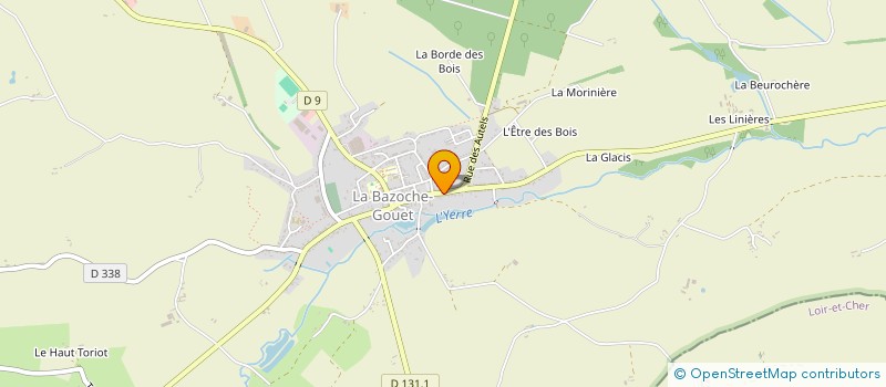 localisation de l'entreprise SCI LA RIVIERE à LA BAZOCHE-GOUET