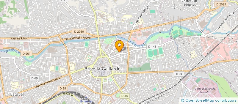 localisation de l'entreprise SCI LA RIVIERE  BRIVE-LA-GAILLARDE