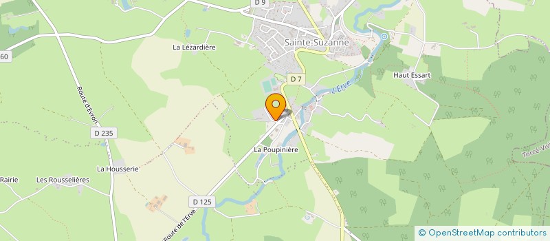 localisation de l'entreprise SCI LA RIVIERE BPU  SAINTE-SUZANNE-ET-CHAMMES