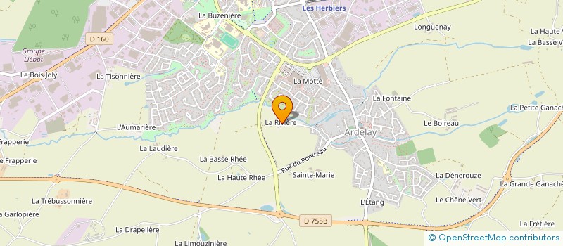 localisation de l'entreprise SCI LA RIVIERE FOURCHE à LES HERBIERS