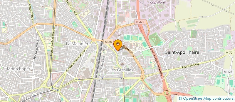localisation de l'entreprise SCI LA RIVOLLE à DIJON