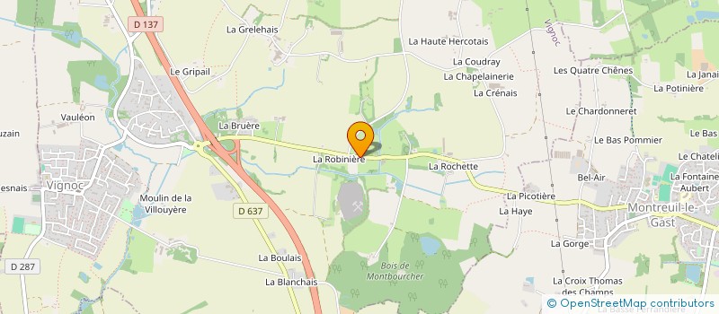 localisation de l'entreprise SCI LA ROBINIERE  VIGNOC