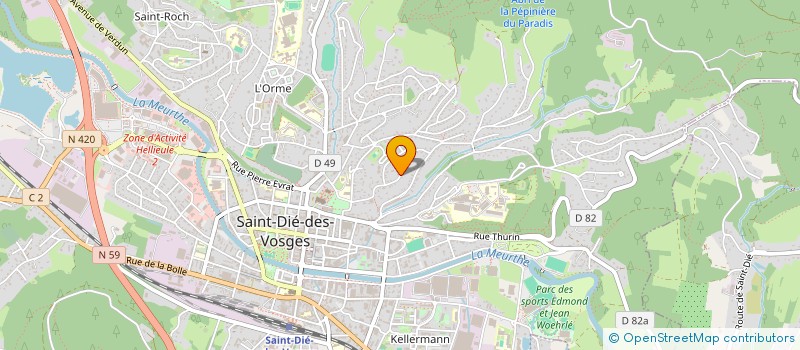 localisation de l'entreprise SCI LA ROCHE DES FEES à SAINT-DIE-DES-VOSGES