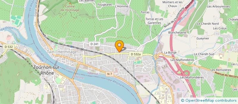 localisation de l'entreprise SCI LA ROCHE ROUGE  TAIN L HERMITAGE