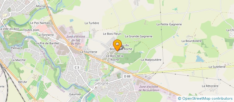 localisation de l'entreprise SCI LA ROCHE THARON  GETIGNE