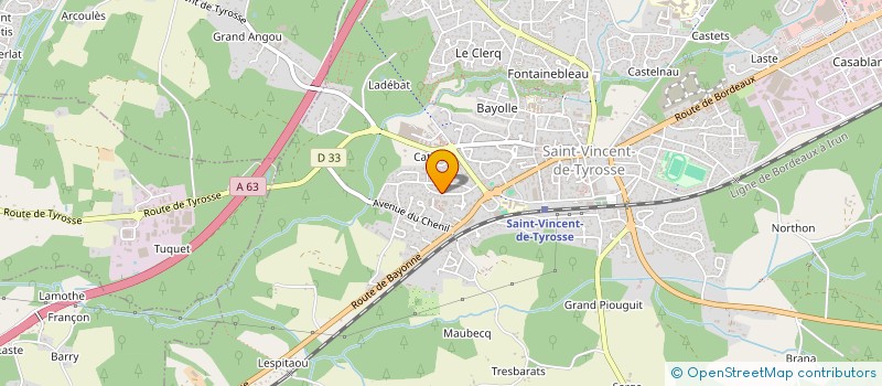 localisation de l'entreprise SCI LA ROCHEBARDIERE  SAINT-VINCENT-DE-TYROSSE