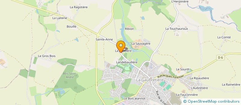 localisation de l'entreprise SCI LA ROCHEJACQUELIN à LA GAUBRETIERE