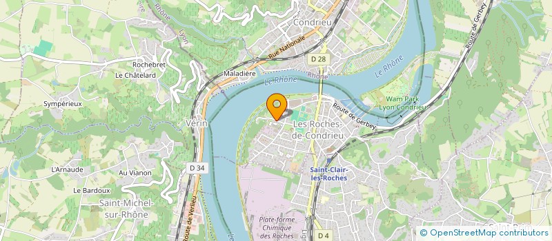 localisation de l'entreprise SCI LA ROCHELOISE  LES ROCHES-DE-CONDRIEU